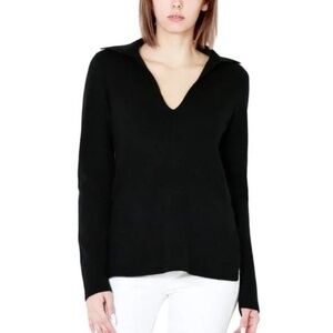 VINCE Black Merino Wool and Cashmere pullover